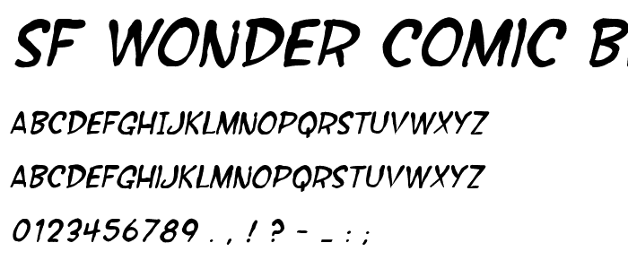 SF Wonder Comic Blotch Italic font